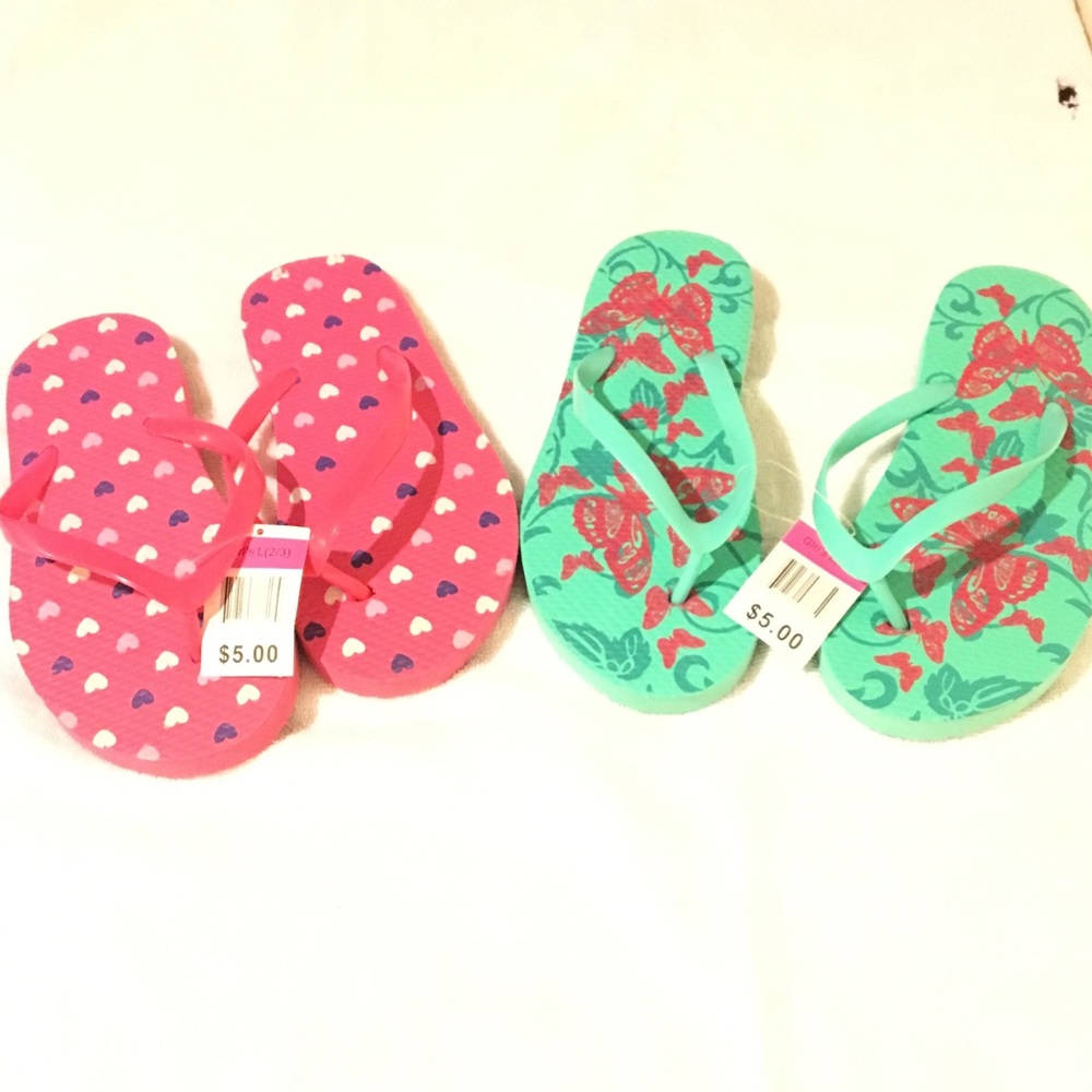 Two Pairs of New Sandals for Girls Size 2/3